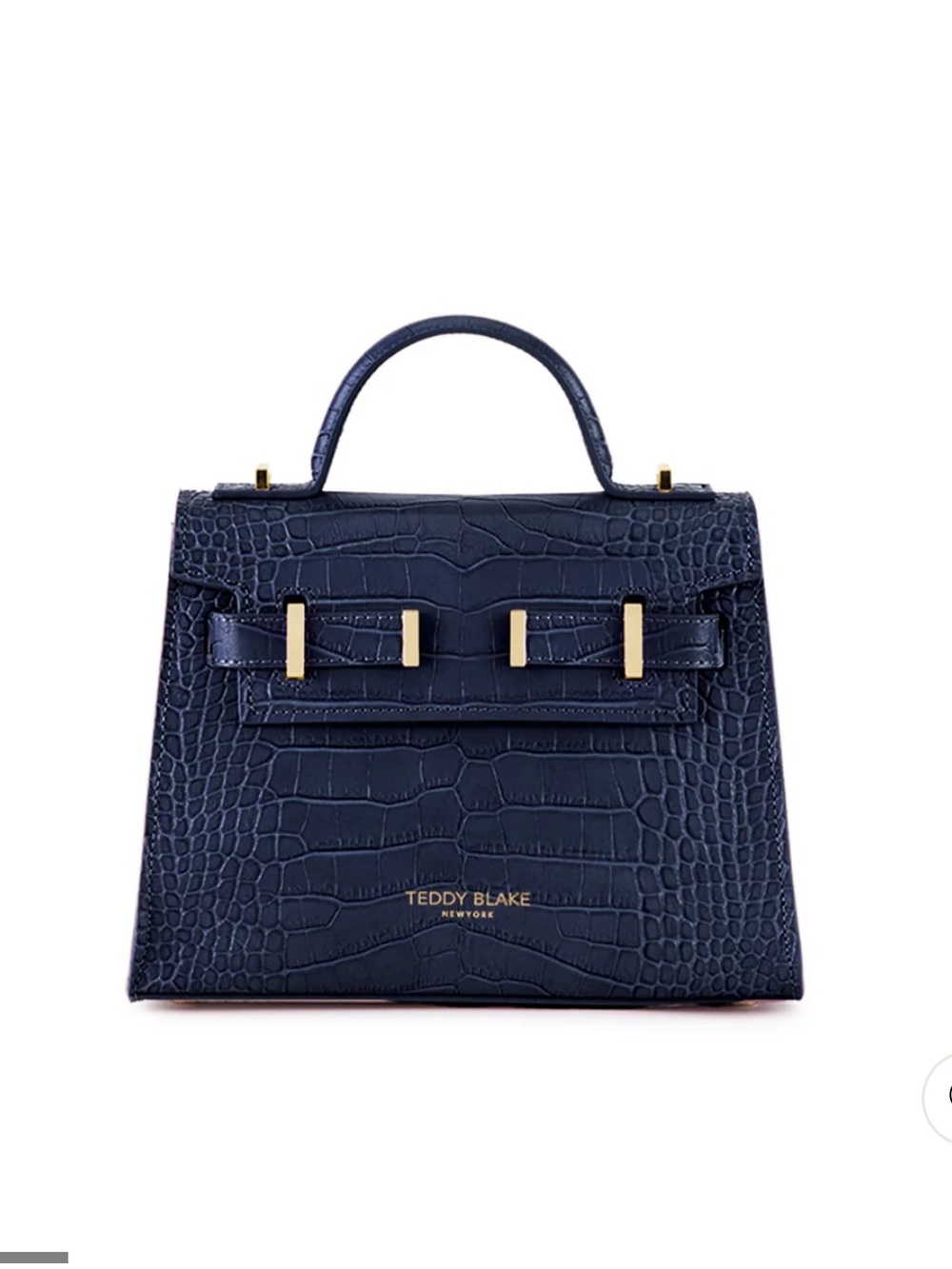 Teddy Blake Ava Navy Croc-Embossed handbag